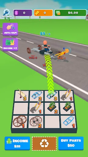 Gameplay screenshot 1 from Idle Racer — Tap, Merge & Race - Racing game